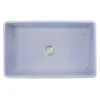Nantucket Sinks Vineyard 33" Fireclay Farmhouse Sink, Light Blue, FCFS3320S-ShabbySugar
