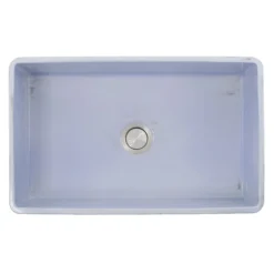 Nantucket Sinks Vineyard 33" Fireclay Farmhouse Sink, Light Blue, FCFS3320S-ShabbySugar