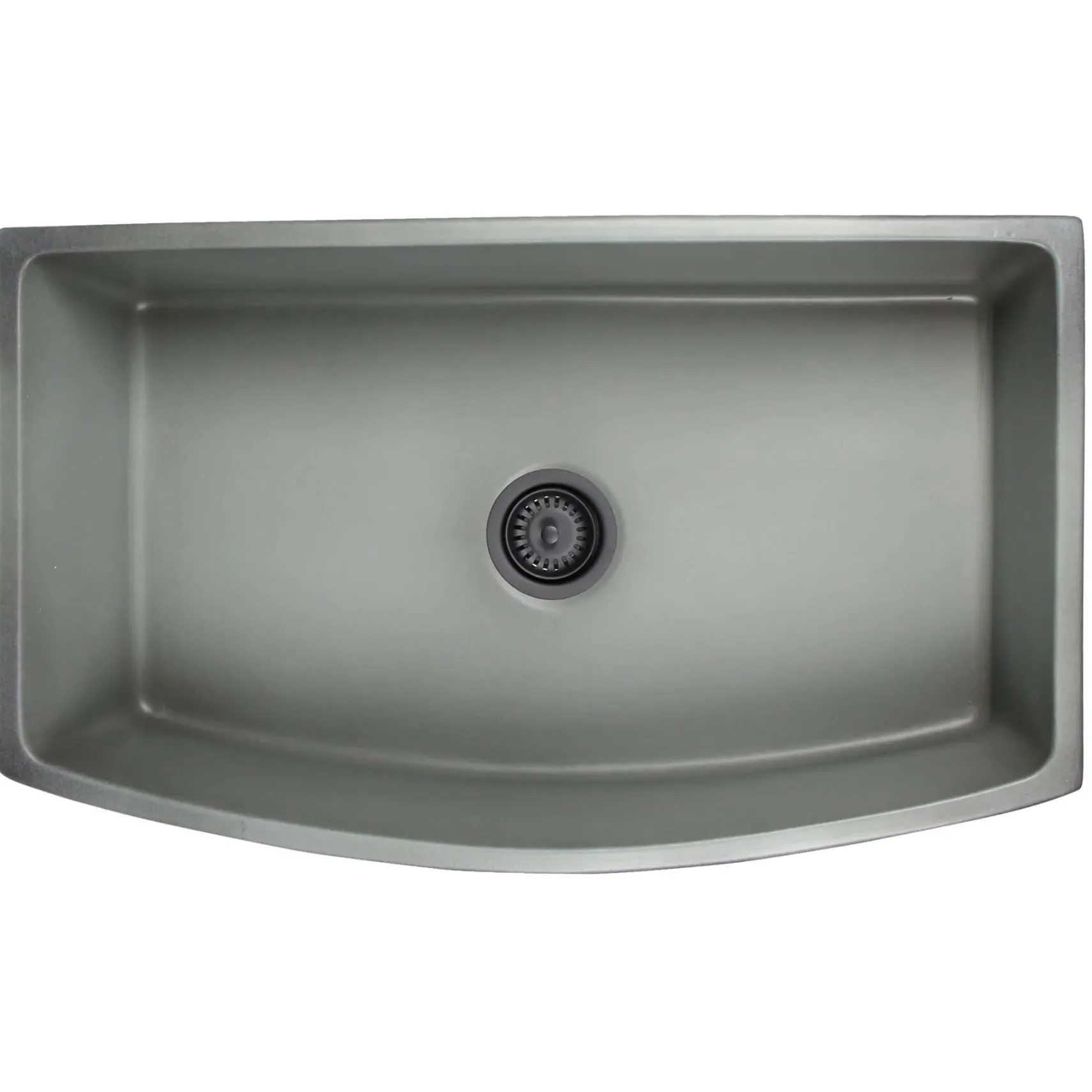 Nantucket Sinks Vineyard 33" Fireclay Farmhouse Sink with Accessories, Concrete, FCFS3320CA-C