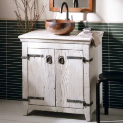 Native Trails 30" Americana Freestanding Vanity Base in Whitewash, VNB300