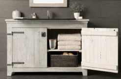 Native Trails 48" Americana Freestanding Rustic Vanity Base in Driftwood, Reclaimed Wood, VNB489
