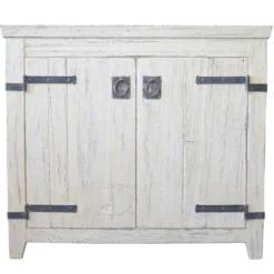 Native Trails 36" Americana Freestanding Vanity Base in Whitewash, Reclaimed Wood, VNB360