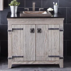 Native Trails 36" Americana Freestanding Vanity Base in Driftwood, Reclaimed Wood, VNB369