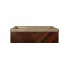 Native Trails 36" Cabernet Floating Vanity with NativeStone Trough in Earth, VNW194-NSL3619-E