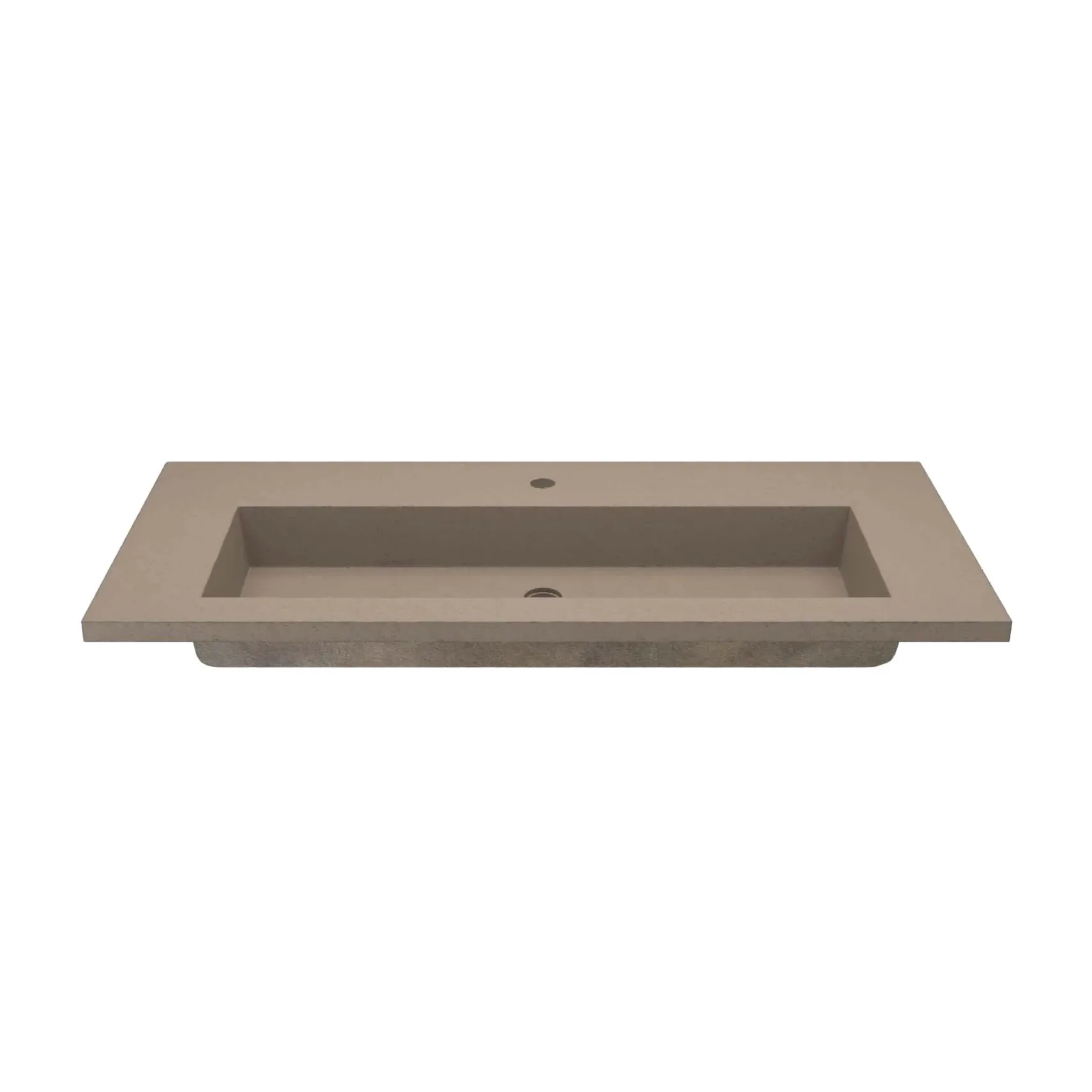 Native Trails 48" Capistrano ADA Vanity Top with Integral Trough Sink in Earh, Single Faucet Cutout, NSVT48-E1
