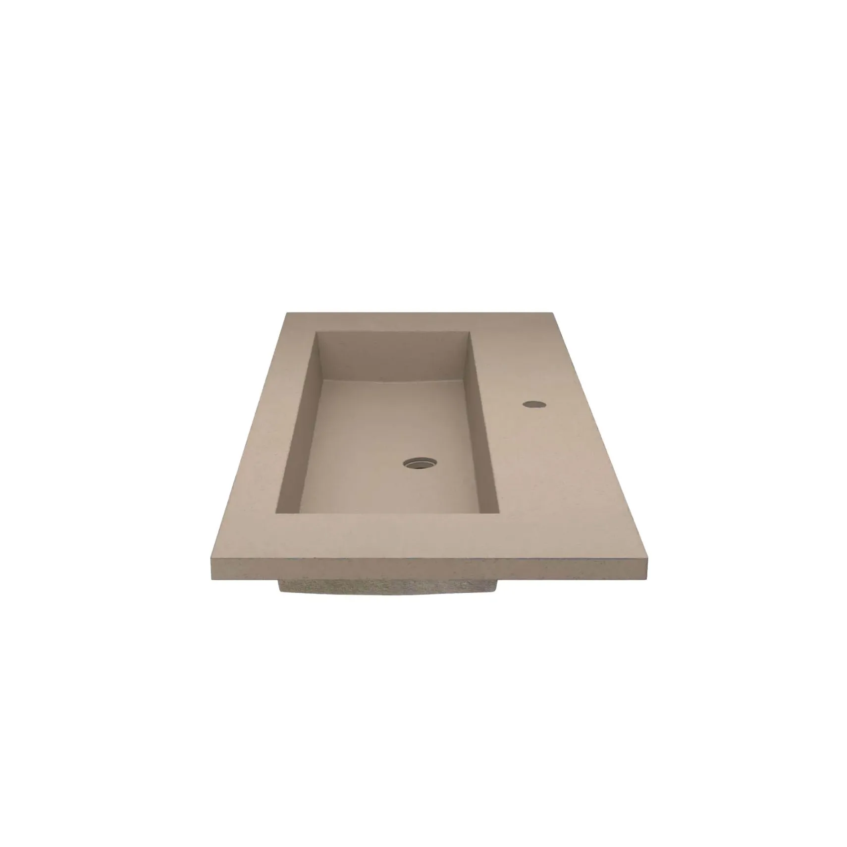 Native Trails 48" Capistrano ADA Vanity Top with Integral Trough Sink in Earh, Single Faucet Cutout, NSVT48-E1