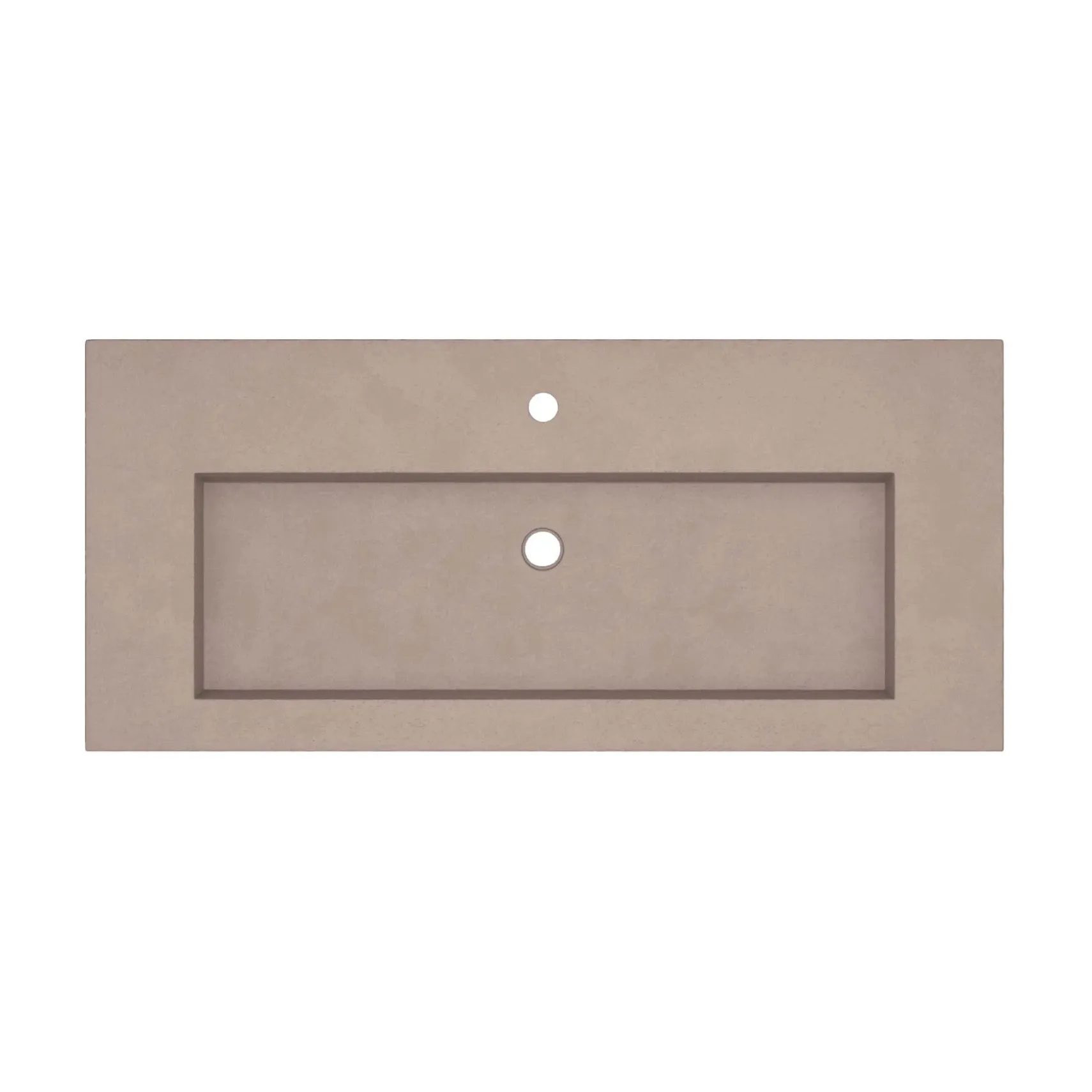 Native Trails 48" Capistrano ADA Vanity Top with Integral Trough Sink in Earh, Single Faucet Cutout, NSVT48-E1