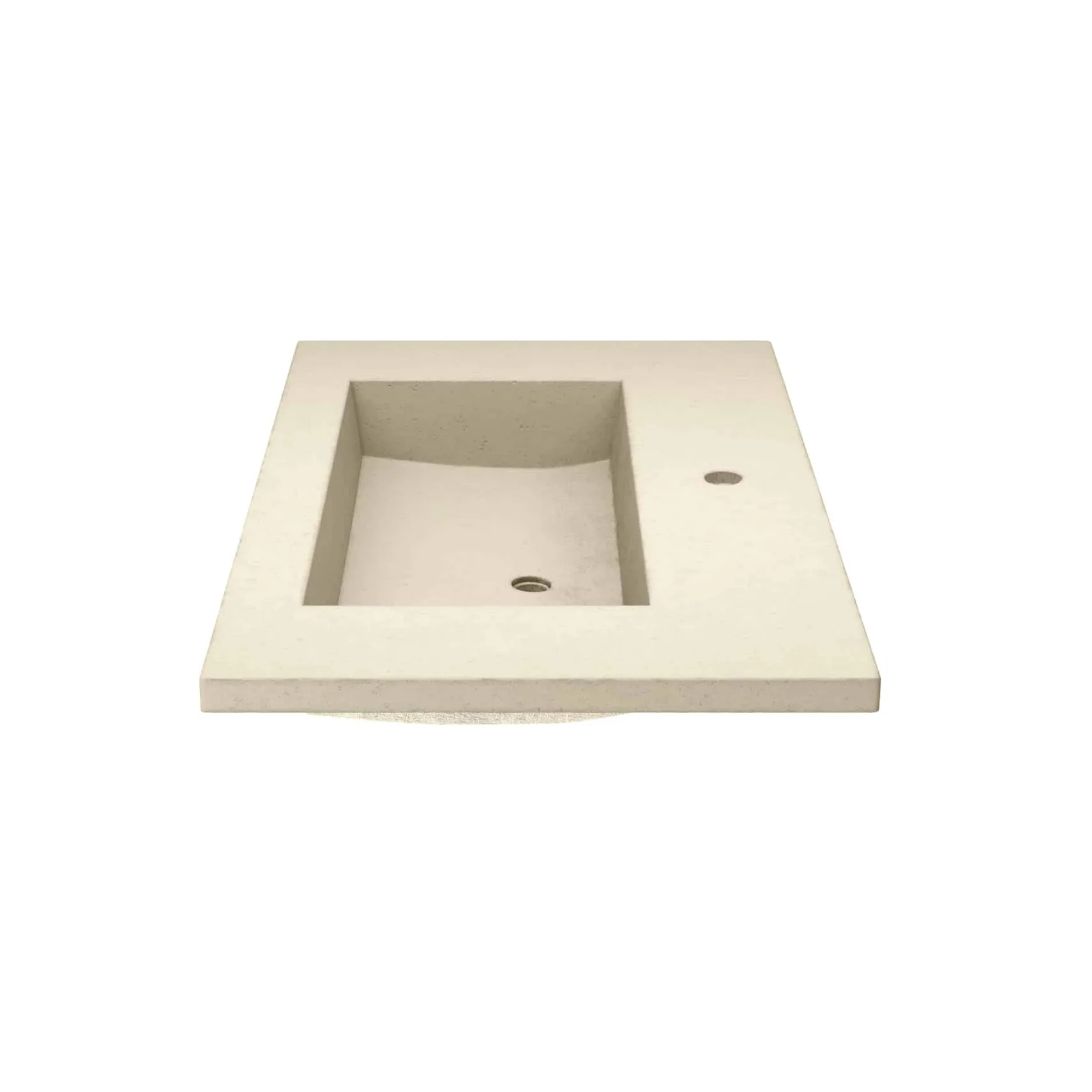 Native Trails 36" Capistrano ADA NativeStone Vanity Top and Trough Sink in Sand, 1 Faucet Hole, NSVT36-D1