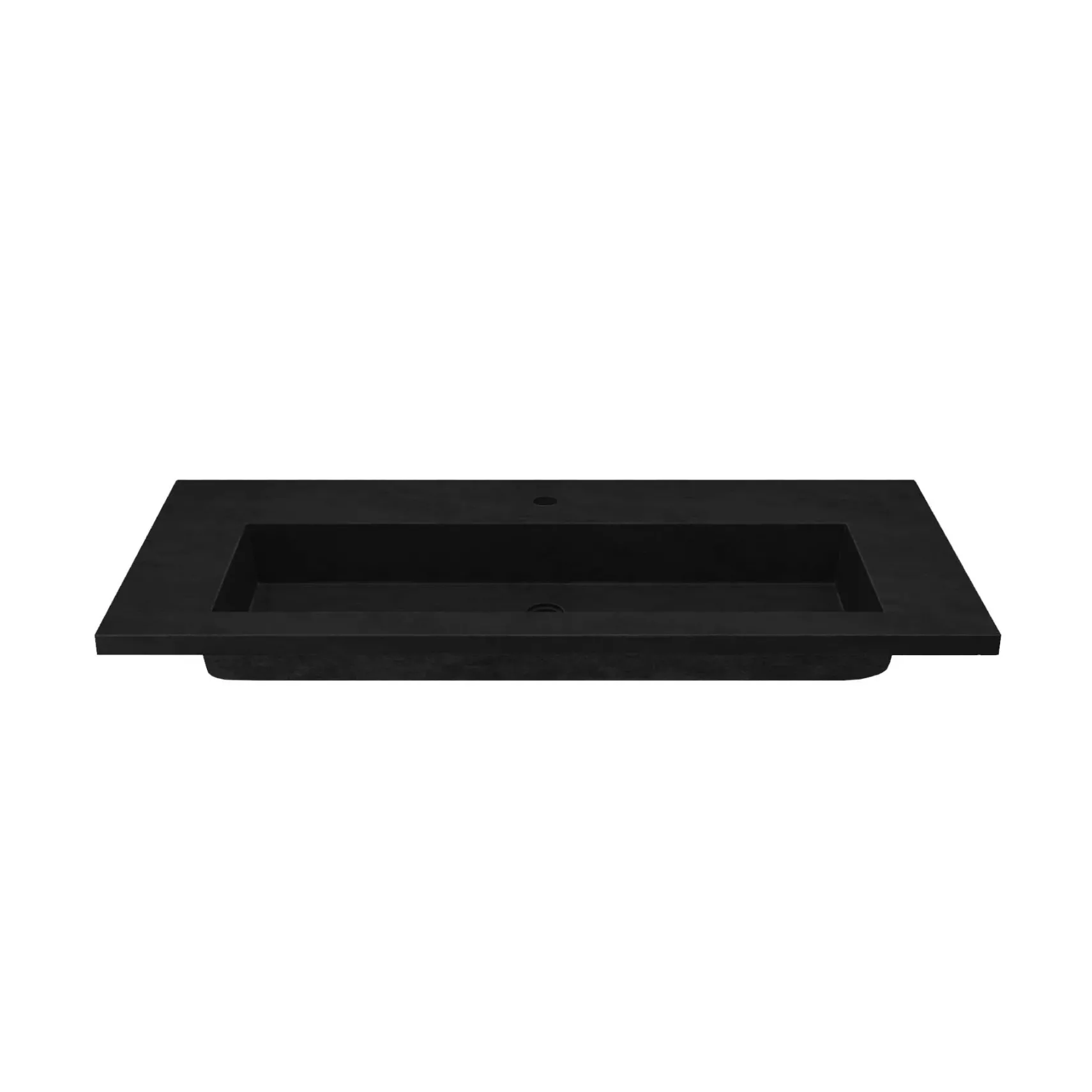Native Trails 48" Capistrano ADA Vanity Top with Integral Trough Sink in Charcoal, Single Faucet Cutout, NSVT48-C1