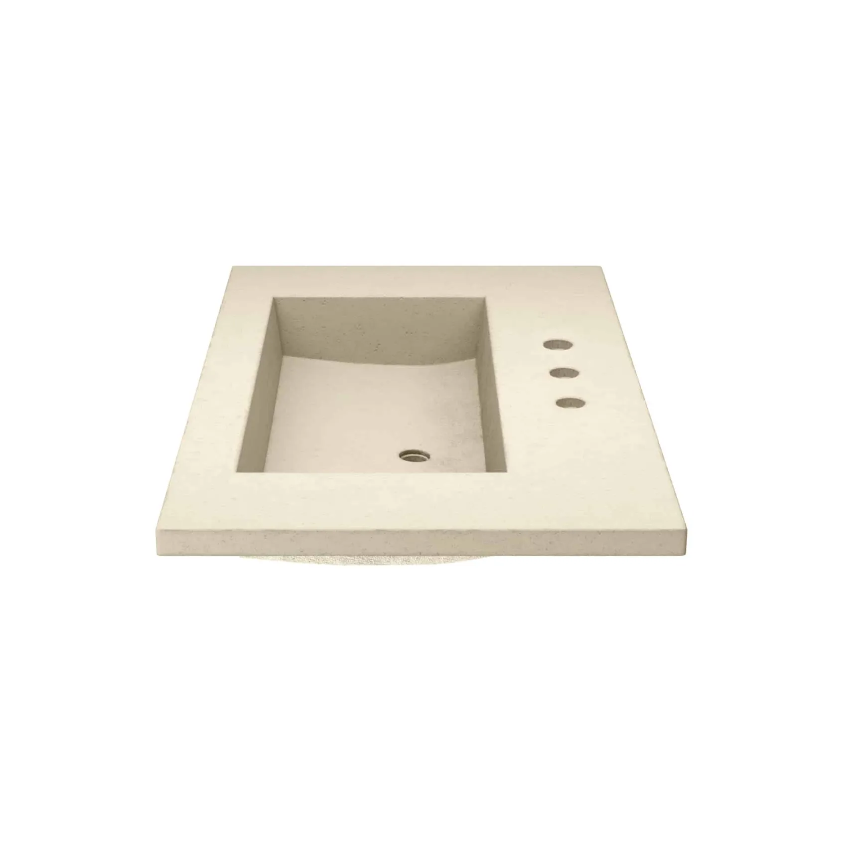 Native Trails 36" Capistrano ADA NativeStone Vanity Top and Trough Sink in Sand, 3 Faucet Holes, NSVT36-D
