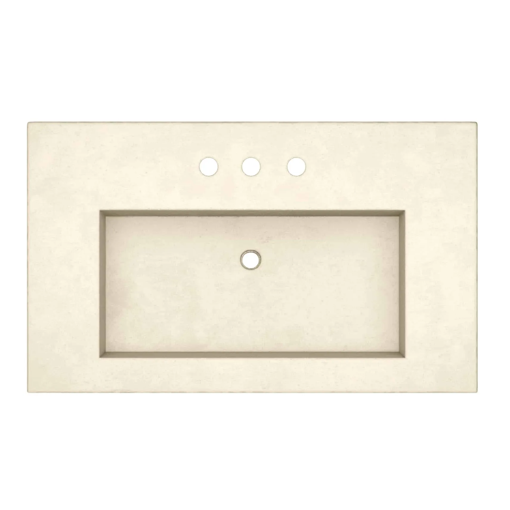 Native Trails 36" Capistrano ADA NativeStone Vanity Top and Trough Sink in Sand, 3 Faucet Holes, NSVT36-D