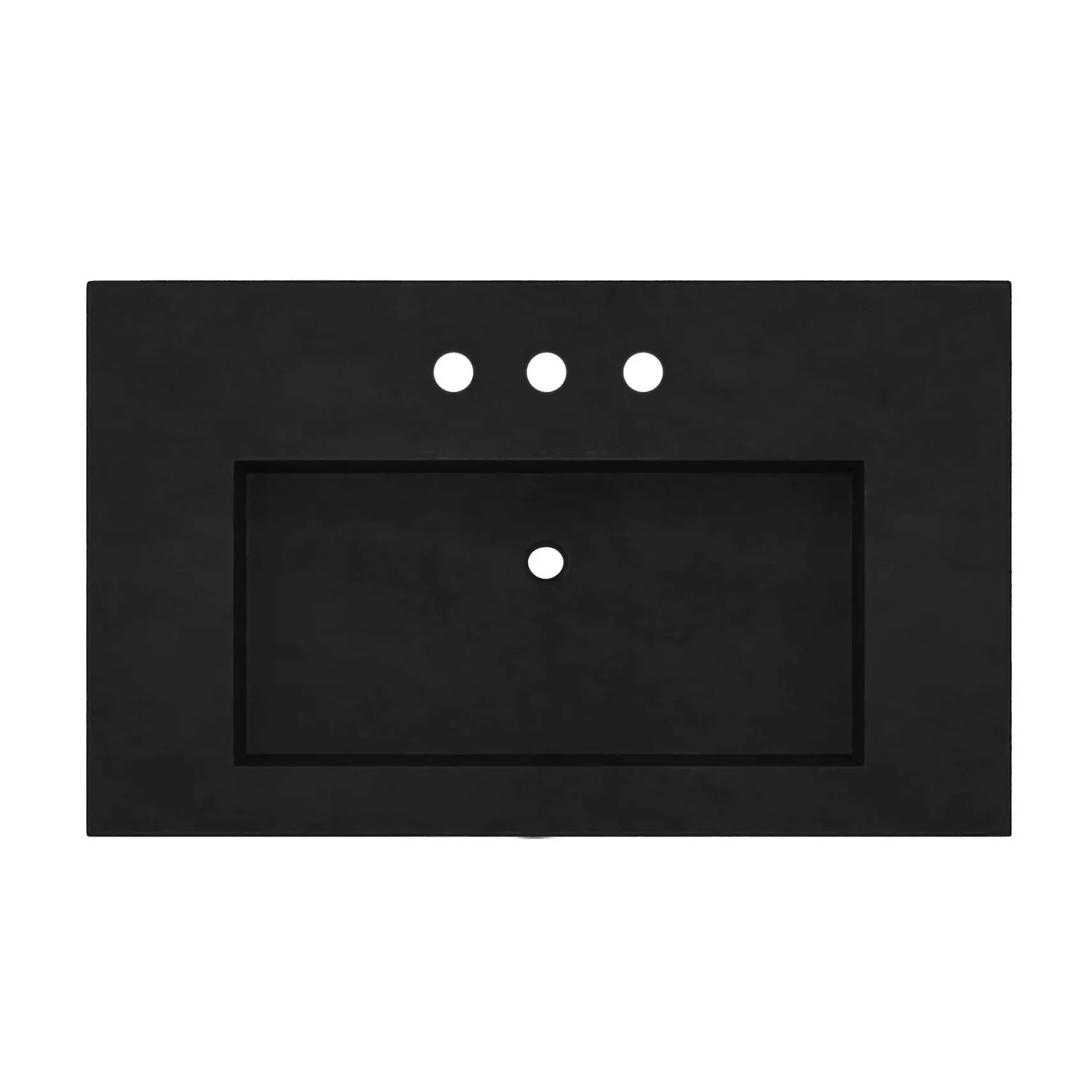 Native Trails 36" Capistrano ADA Vanity Top with Integral Trough Sink in Charcoal, 8" Widespread Faucet Cutout, NSVT36-C