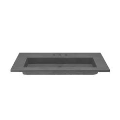 Native Trails 48" Capistrano ADA Vanity Top with Integral Trough Sink in Slate, 8" Widespread Faucet Cutout, NSVT48-S