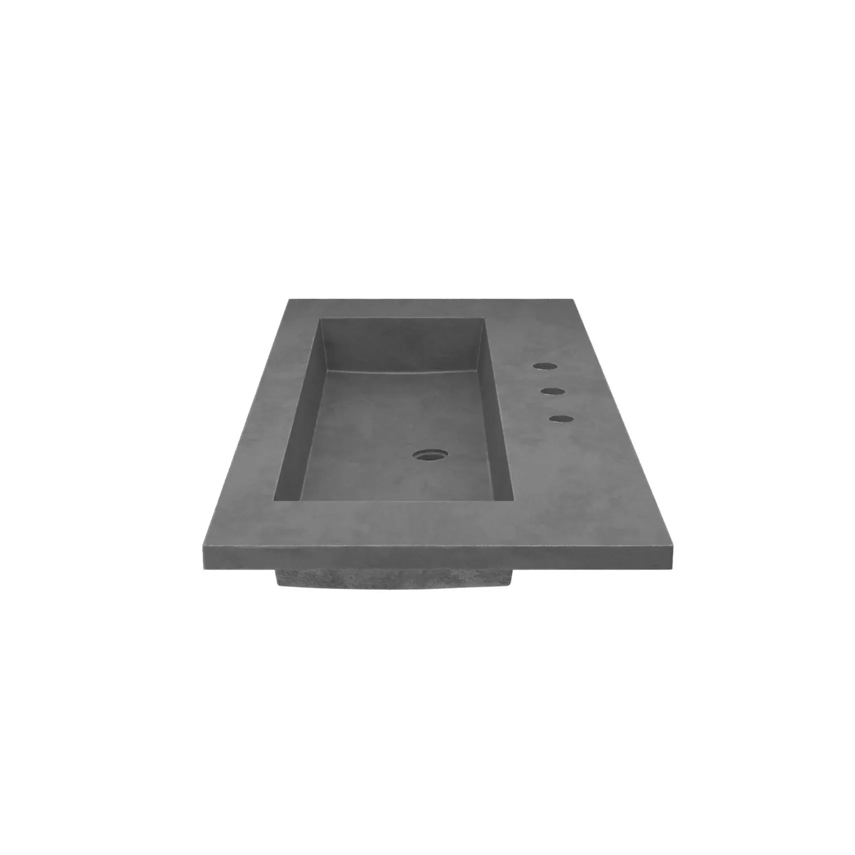 Native Trails 48" Capistrano ADA Vanity Top with Integral Trough Sink in Slate, 8" Widespread Faucet Cutout, NSVT48-S
