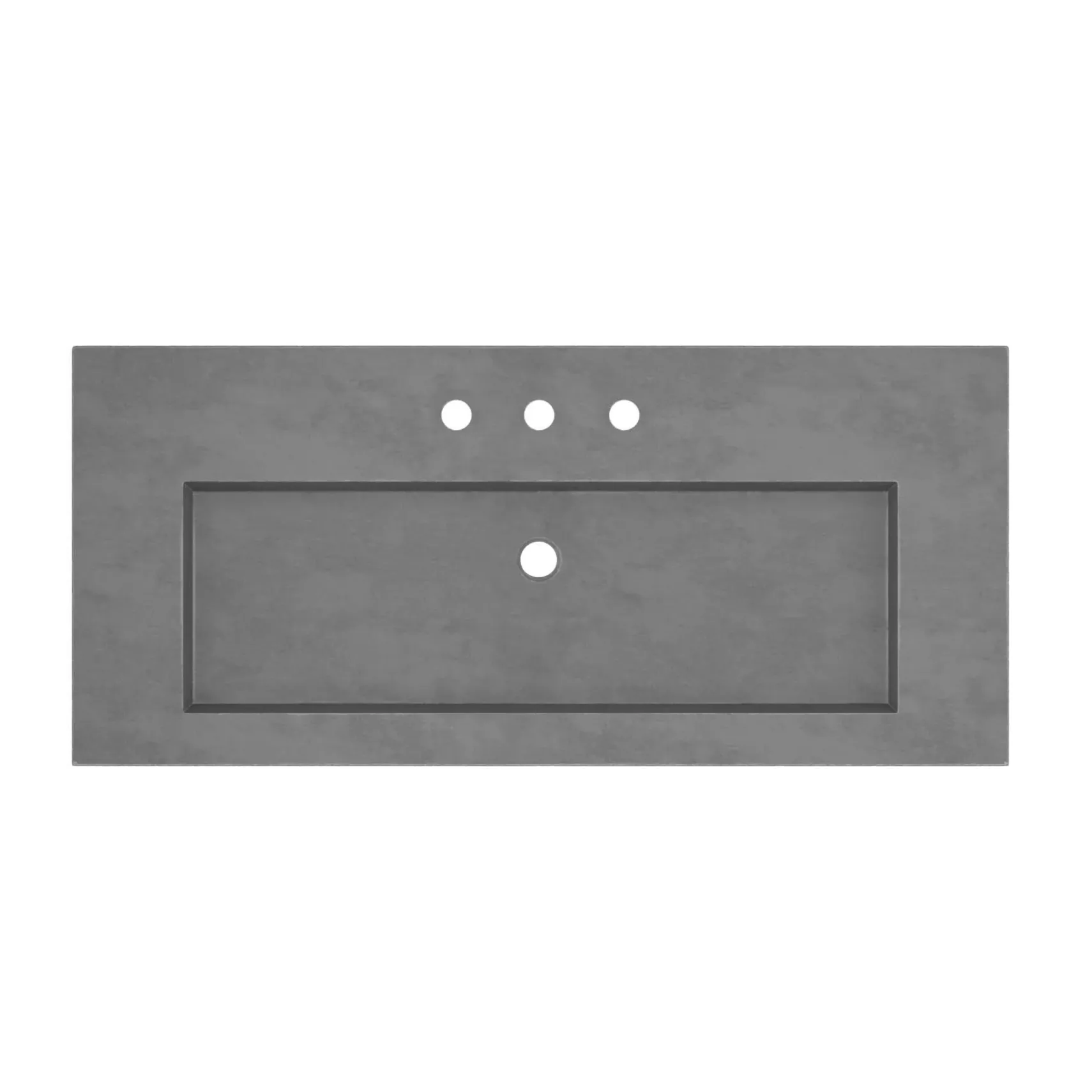 Native Trails 48" Capistrano ADA Vanity Top with Integral Trough Sink in Slate, 8" Widespread Faucet Cutout, NSVT48-S