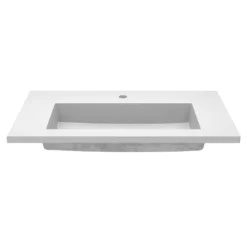 Native Trails 36" Capistrano ADA Vanity Top with Integral Trough Sink in Pearl, Single Faucet Cutout, NSVT36-P1