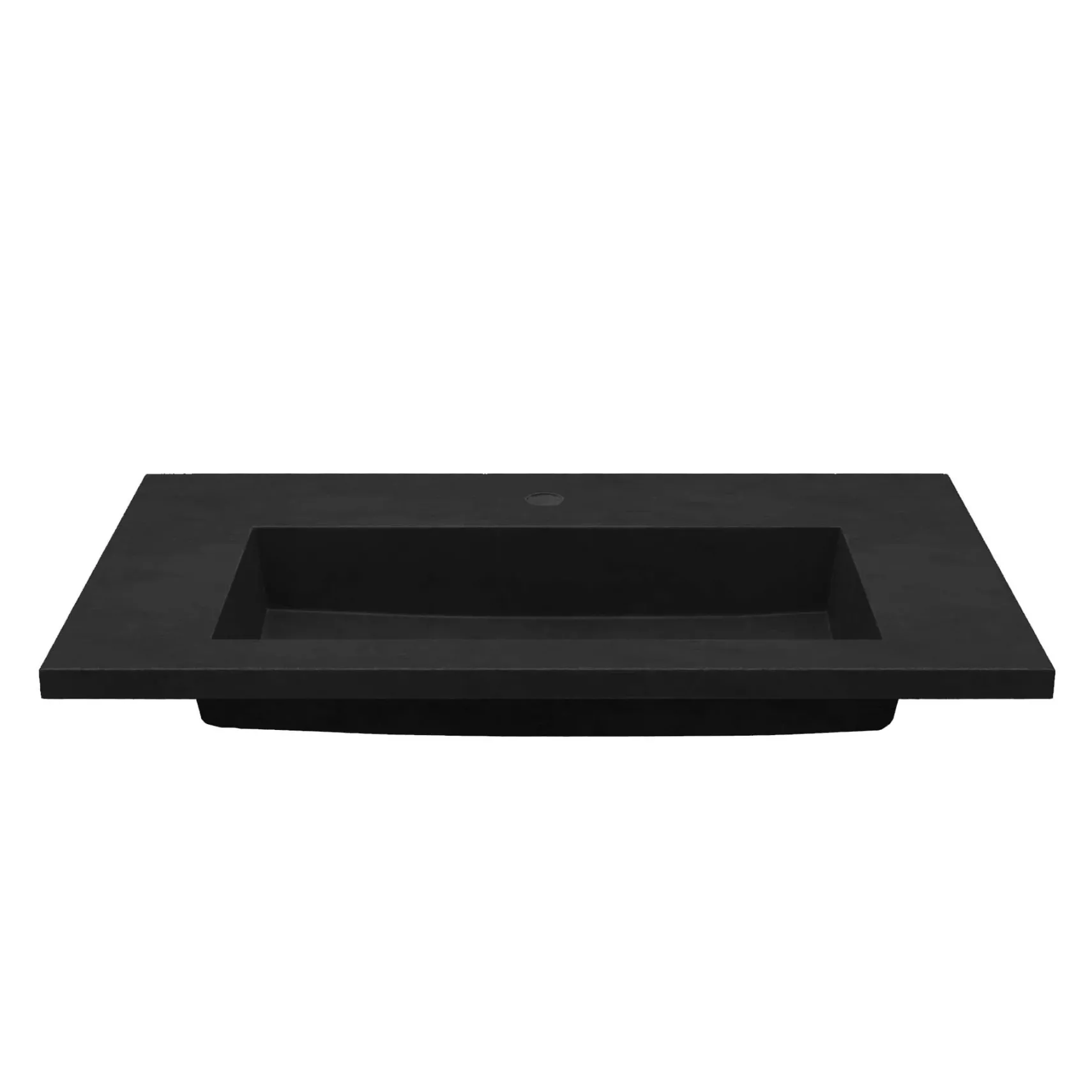Native Trails 36" Capistrano ADA Vanity Top with Integral Trough Sink in Charcoal, Single Faucet Cutout, NSVT36-C1