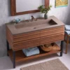 Native Trails 48" Capistrano ADA Vanity Top with Integral Trough Sink in Earth, 8" Widespread Faucet Cutout, NSVT48-E