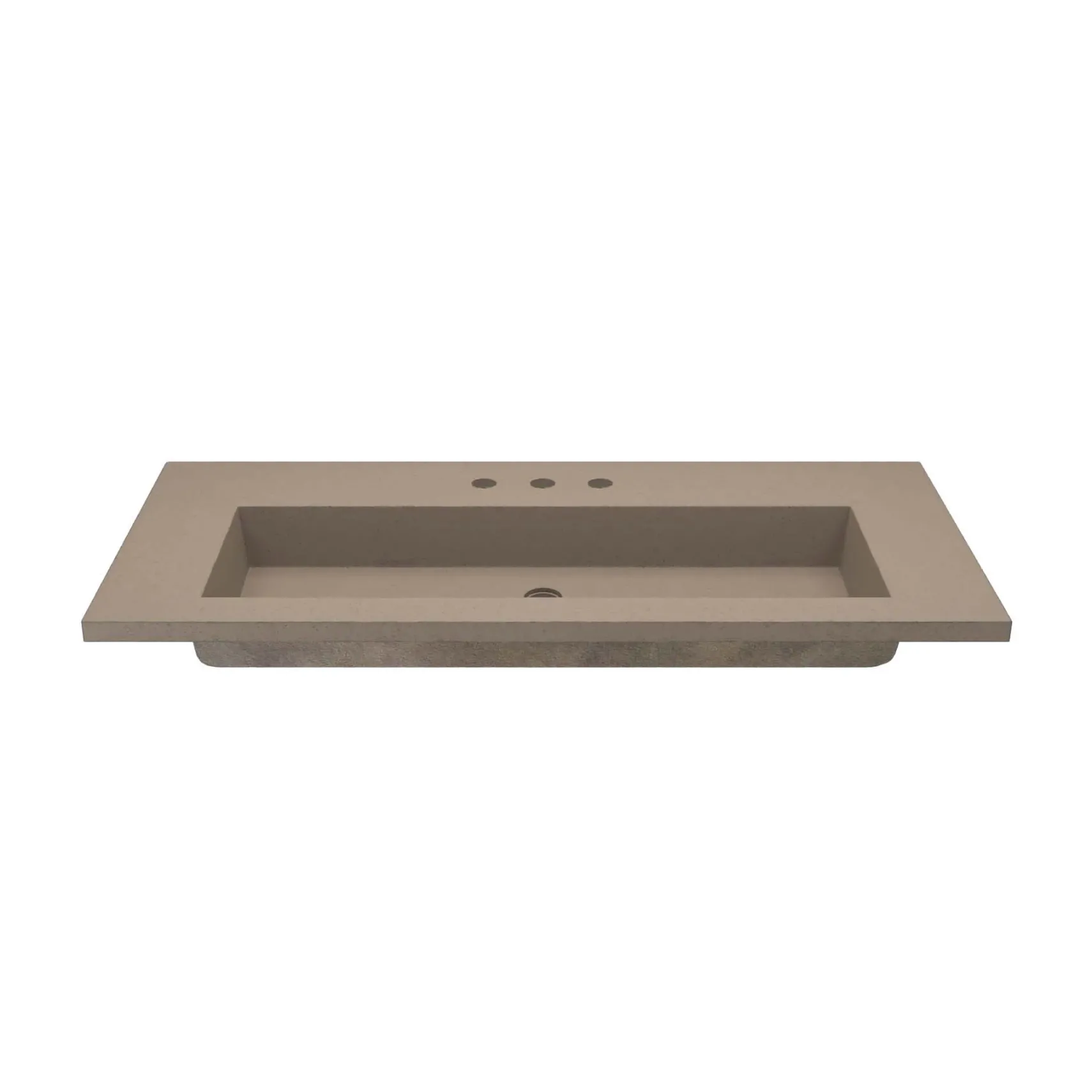 Native Trails 48" Capistrano ADA Vanity Top with Integral Trough Sink in Earth, 8" Widespread Faucet Cutout, NSVT48-E