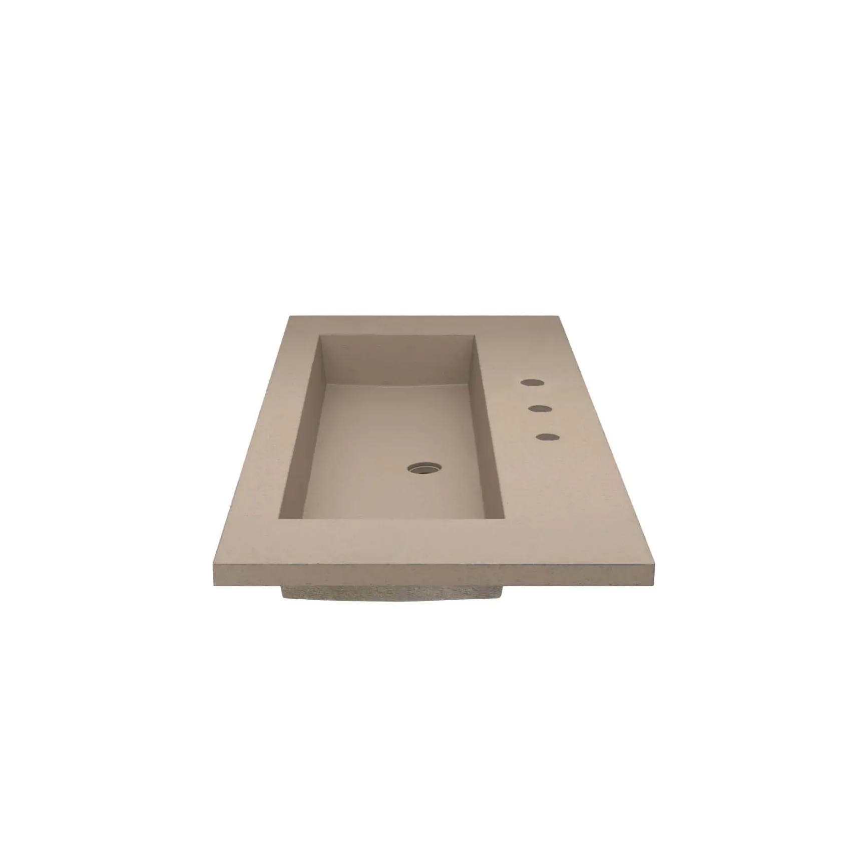 Native Trails 48" Capistrano ADA Vanity Top with Integral Trough Sink in Earth, 8" Widespread Faucet Cutout, NSVT48-E