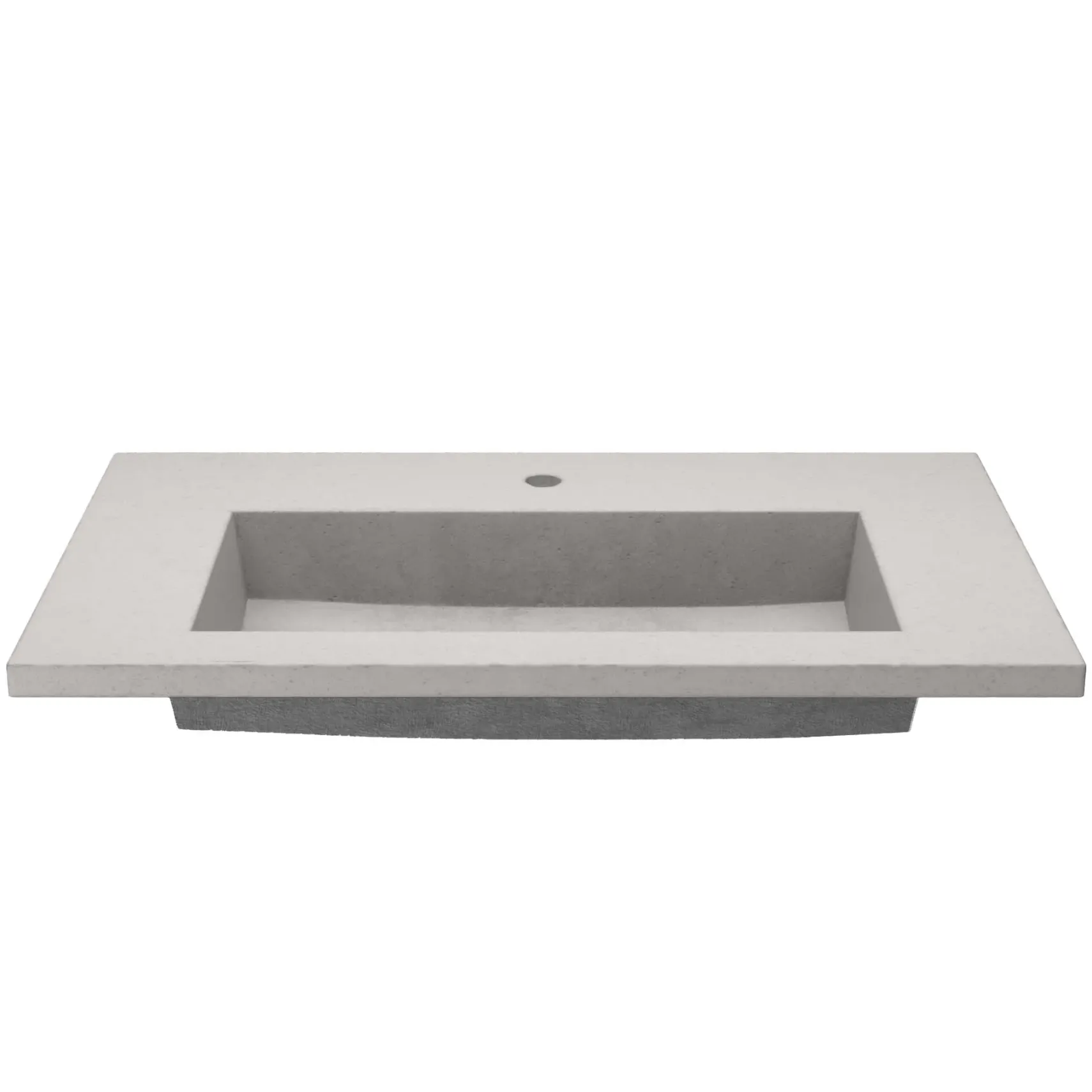 Native Trails 36" Capistrano ADA Vanity Top with Integral Trough Sink in Ash, Single Faucet Cutout, NSVT36-A1