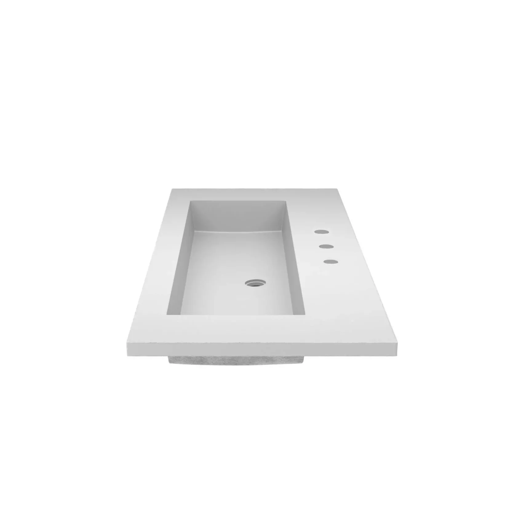 Native Trails 48" Capistrano ADA Vanity Top with Integral Trough Sink in Pearl, 8" Widespread Faucet Cutout, NSVT48-P