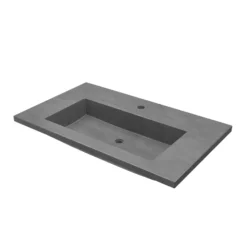 Native Trails 36" Capistrano ADA Vanity Top with Integral Trough Sink in Slate, Single Faucet Cutout, NSVT36-S1