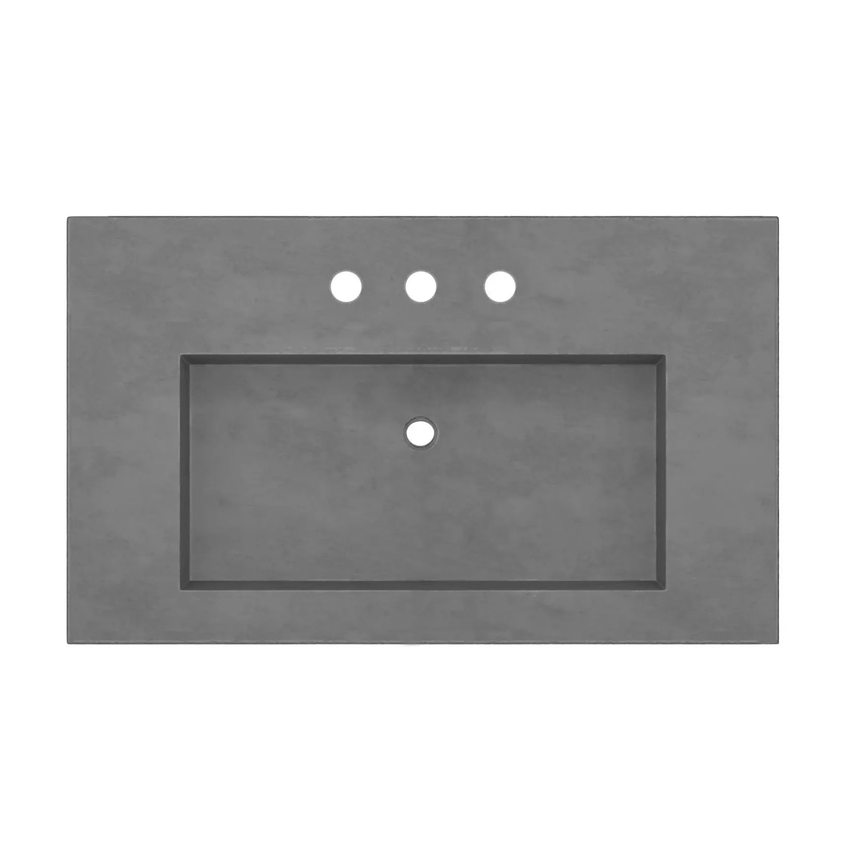 Native Trails 36" Capistrano ADA Vanity Top with Integral Trough Sink in Slate, 8" Widespread Faucet Cutout, NSVT36-S