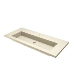 Native Trails 48" Capistrano ADA NativeStone Vanity Top and Trough Sink in Sand, 1 Faucet Hole, NSVT48-D1