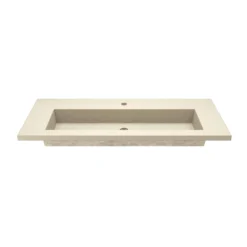 Native Trails 48" Capistrano ADA NativeStone Vanity Top and Trough Sink in Sand, 1 Faucet Hole, NSVT48-D1