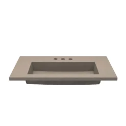 Native Trails 36" Capistrano ADA Vanity Top with Integral Trough Sink in Earth, 8" Widespread Faucet Cutout, NSVT36-E