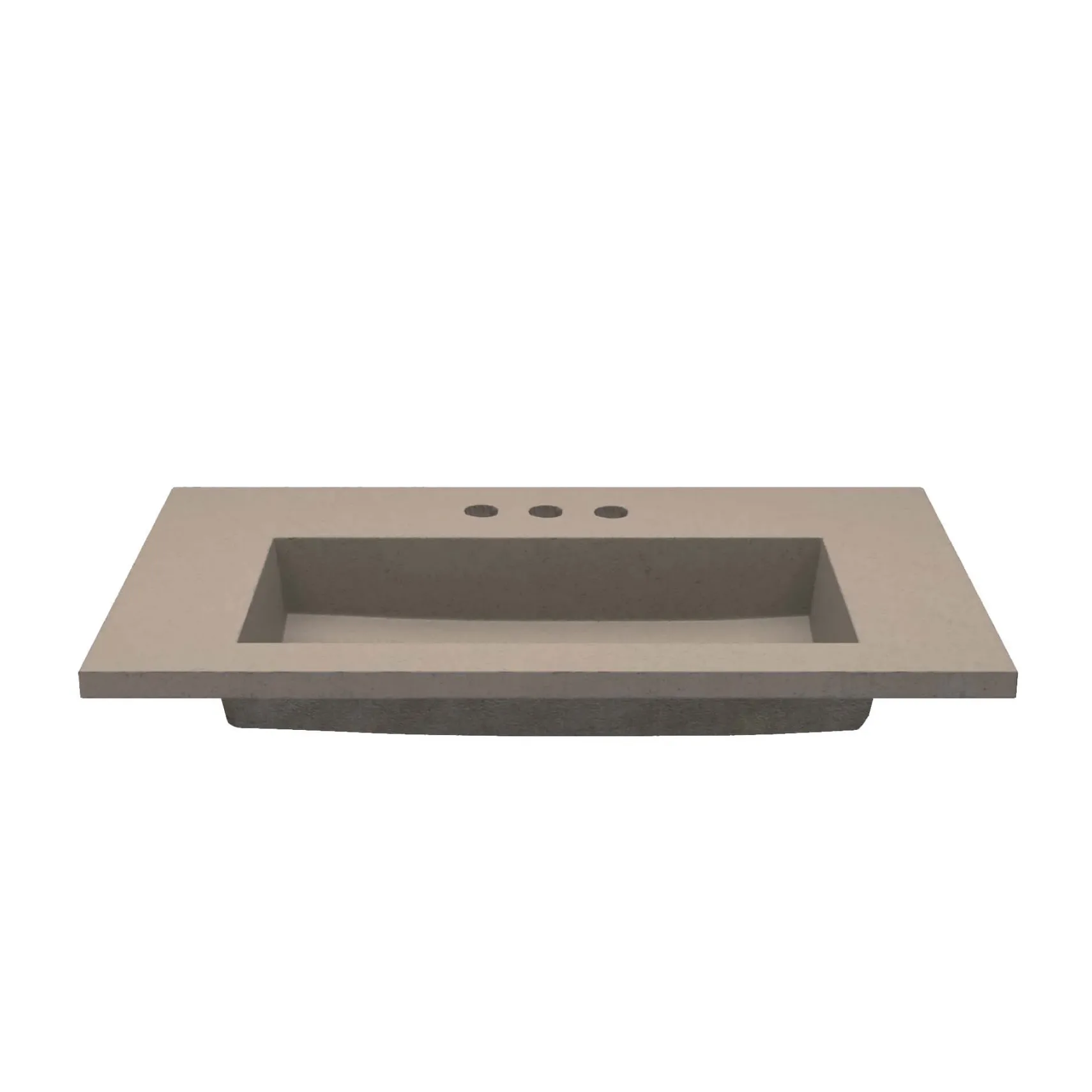 Native Trails 36" Capistrano ADA Vanity Top with Integral Trough Sink in Earth, 8" Widespread Faucet Cutout, NSVT36-E