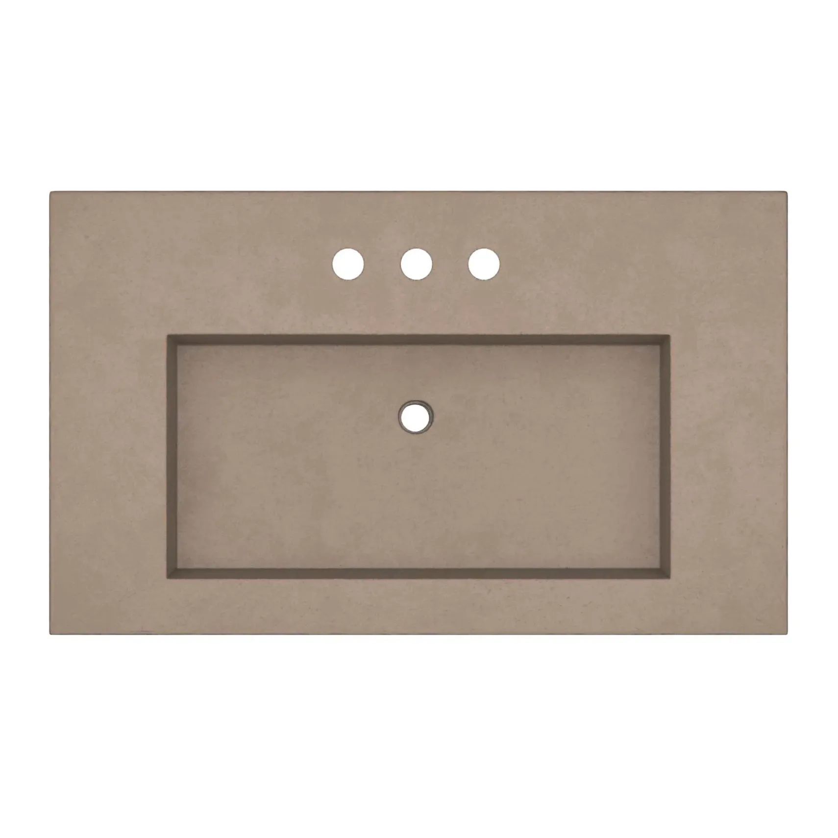 Native Trails 36" Capistrano ADA Vanity Top with Integral Trough Sink in Earth, 8" Widespread Faucet Cutout, NSVT36-E
