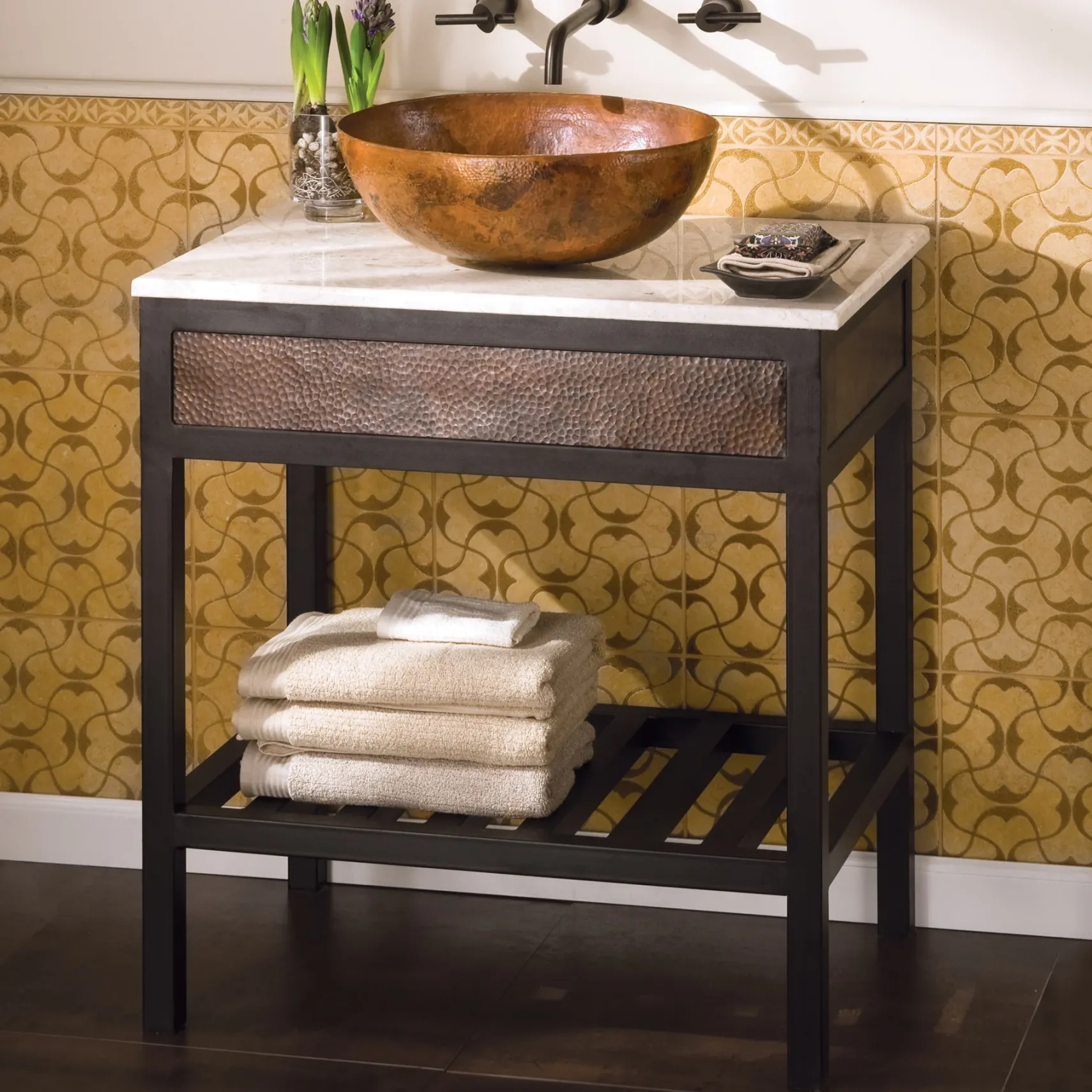 Native Trails 36" Carrara Vanity Top, Vessel with No Faucet Hole, VT36-V-CA-0