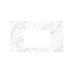 Native Trails 36" Carrara Vanity Top, Rectangle 18x12 with 3 Faucet Holes, VT36-R1812-CA-3