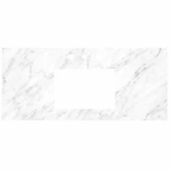 Native Trails 48" Carrara Vanity Top, Rectangle 18x12 with 3 Faucet Holes, VT48-R1812-CA-3