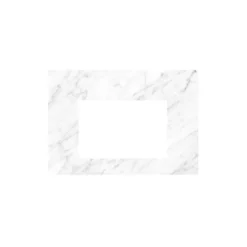 Native Trails 30" Carrara Vanity Top, Rectangle 18x12 with Single Faucet Hole, VT30-R1812-CA-1