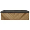 Native Trails 36" Chardonnay Floating Vanity with NativeStone Trough in Slate, VNW191-NSL3619-S