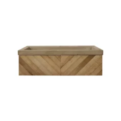 Native Trails 36" Chardonnay Floating Vanity with NativeStone Trough in Earth, VNW191-NSL3619-E
