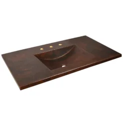 Native Trails 36" Cozumel Vanity Top with Integral Bathroom Sink in Antique Copper, VNT3622