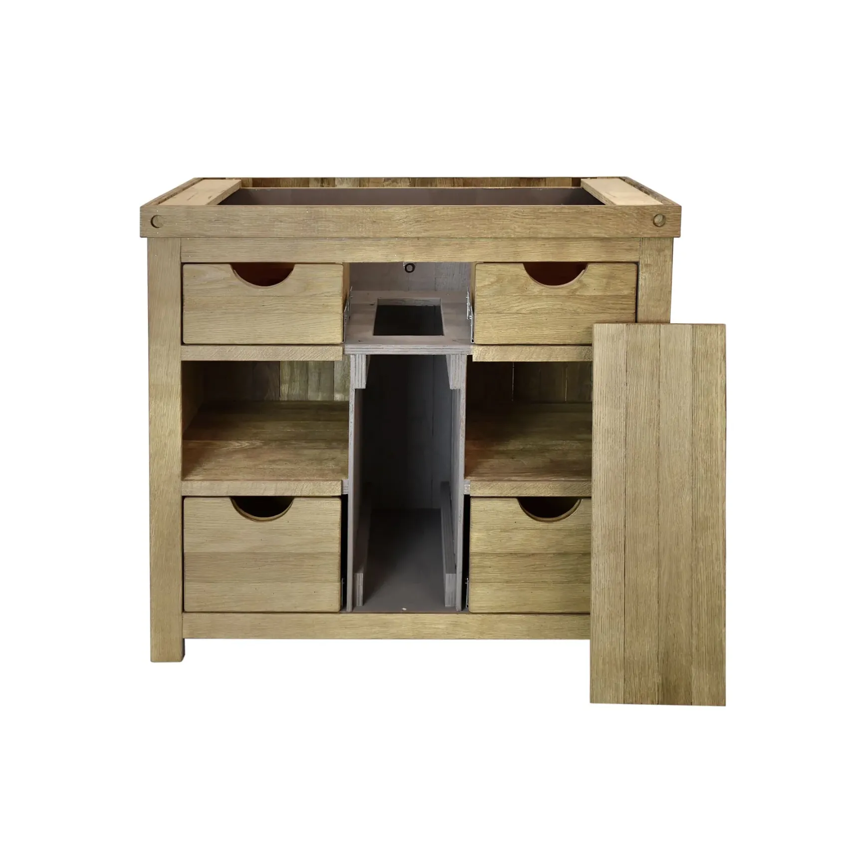 Native Trails 36" Freestanding Vanity Base in Chardonnay, Reclaimed Oak Wood, Vintner's Collection, VNW361