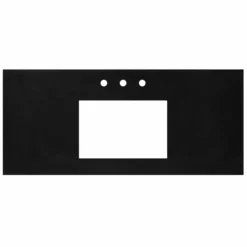 Native Trails 48" Native Stone ADA Vanity Top, Charcoal, Rectangle 18x12 with 3 Faucet Holes, VT48-R1812-C-3