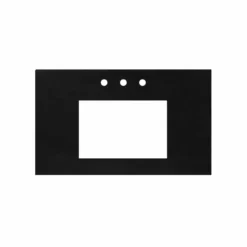 Native Trails 36" Native Stone ADA Vanity Top, Charcoal, Rectangle 18x12 with 3 Faucet Holes, VT36-R1812-C-3