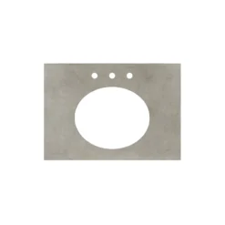 Native Trails 30" NativeStone Vanity Top, Ash, Oval with 3 Faucet Holes, VT30-O1714-A-3