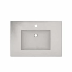 Native Trails 30" NativeStone Palomar Vanity Top with Integral Sink in Ash - Single Faucet Cutout, NSVNT30-A1