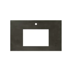Native Trails 36" NativeStone Vanity Top, Slate, Rectangle 18x12 with Single Faucet Hole, VT36-R1812-S-1