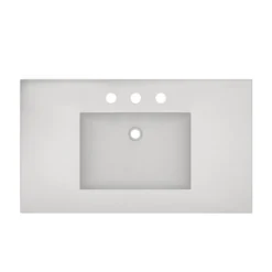Native Trails 36" NativeStone Palomar Vanity Top with Integral Sink in Pearl - 8" Widespread Cutout, NSVNT36-P