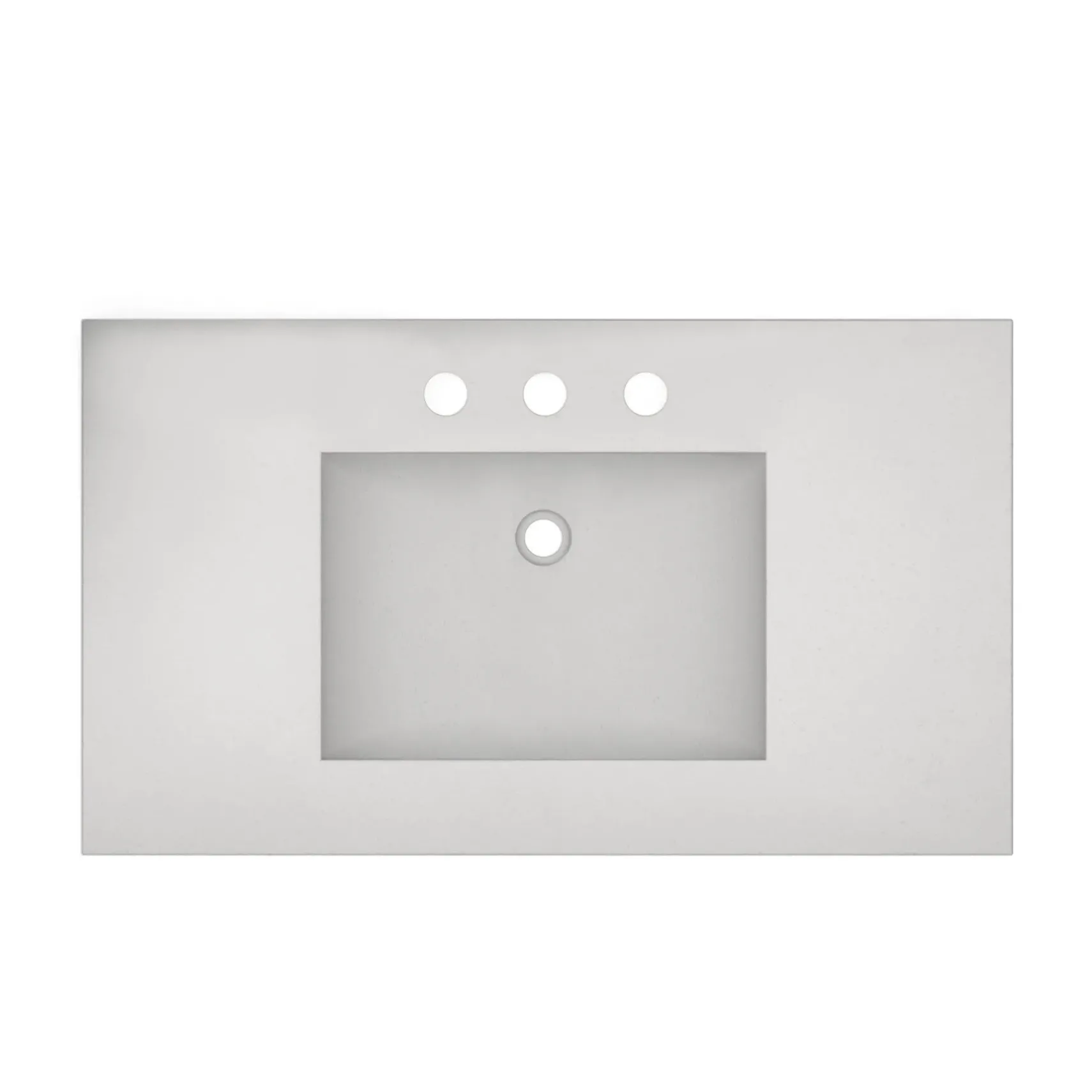 Native Trails 36" NativeStone Palomar Vanity Top with Integral Sink in Pearl - 8" Widespread Cutout, NSVNT36-P