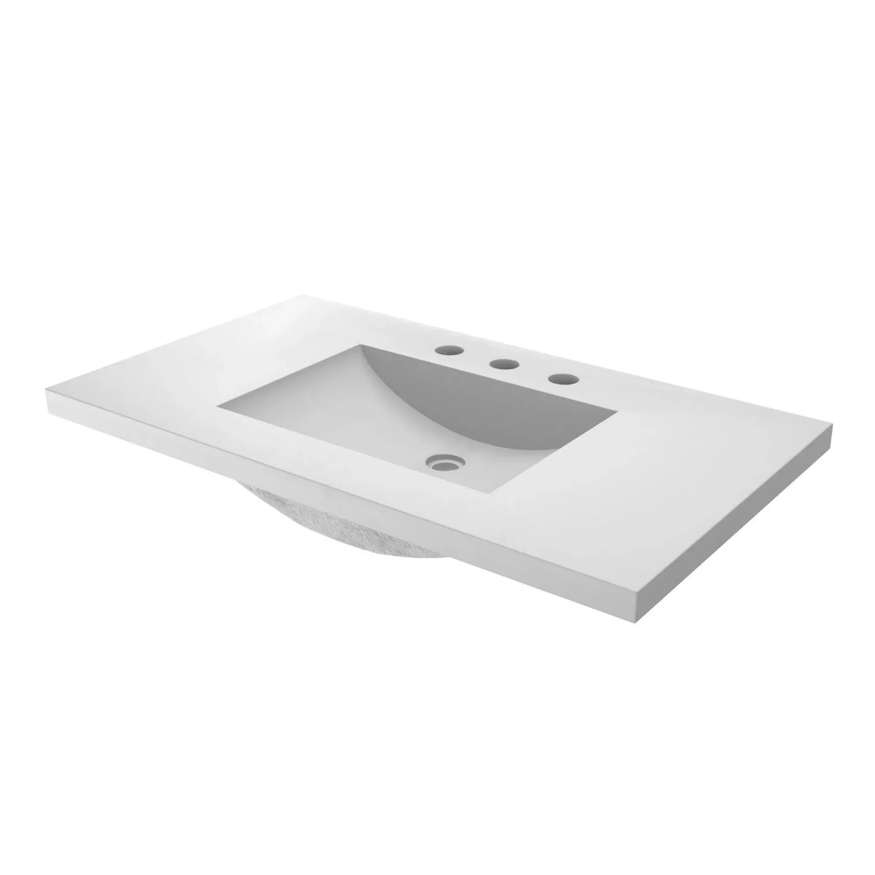 Native Trails 36" NativeStone Palomar Vanity Top with Integral Sink in Pearl - 8" Widespread Cutout, NSVNT36-P
