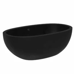Native Trails 62" NativeStone Concrete Avalon Freestanding Bathtub, Charcoal, NST6236-C